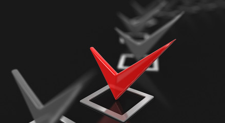 Poster - 3d image of Check Mark 