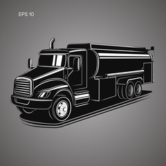 Tank truck vector illustration. Modern tanker isolated vector