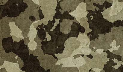 Wall Mural - dirty camouflage fabric texture for background