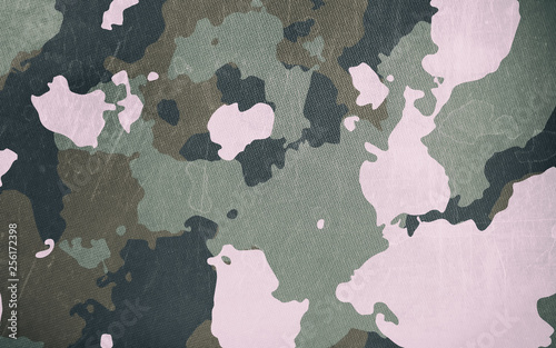 Fotografía Dirty camouflage fabric texture for background