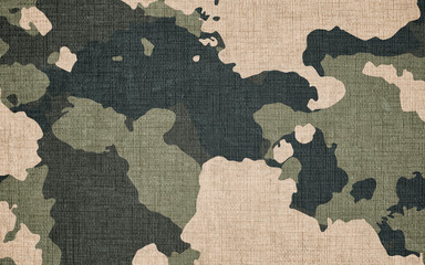 Wall Mural - dirty camouflage fabric texture for background
