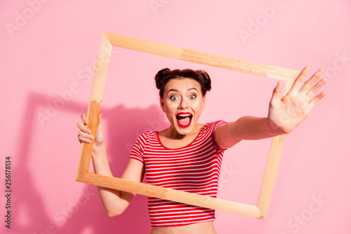 Fotografía Portrait of her she nice cute charming attractive funny funky cheerful cheery gi