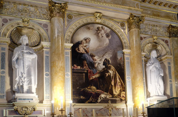 Wall Mural - Saint Stephen offers his crown to the Virgin Mary by Gyula Benczur, altar in the St. Stephen`s Basilica in Budapest, Hungary