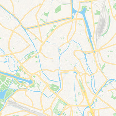 Ghent , Belgium printable map