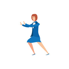 Sticker - business woman elegant avatar character