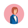 © djvstock - business woman elegant in frame circular