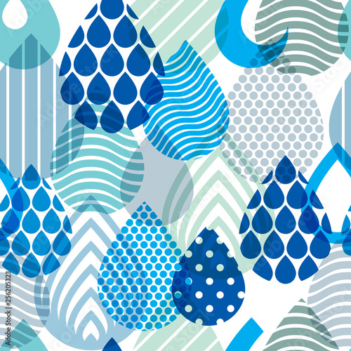 Dekoracja na wymiar  spadajace-krople-deszczu-woda-wektor-wzor-niebieski-kolorowe-powtarzac-niekonczace-sie-tlo-rosa