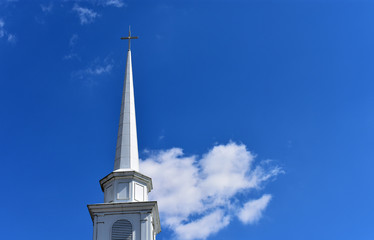 Wall Mural - church steeple and sky