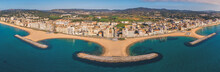 Aerial Drone Picture From Small Village Sant Antoni De Calonge From Spain, In Costa Brava
