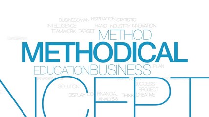 Wall Mural - methodical animated word cloud. kinetic typography.