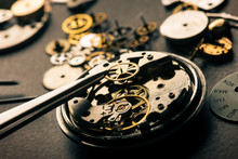 Many Parts Of Mechanical Wristwatch