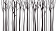 © Pure Imagination - Birch tree wood silhouette on white background