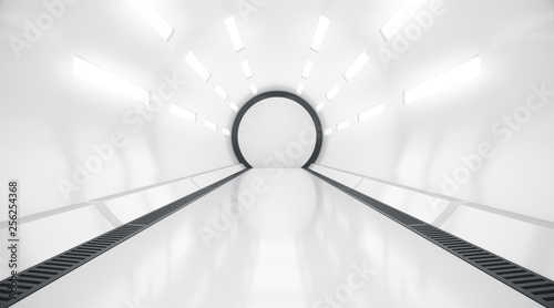Dekoracja na wymiar  futurystyczny-tunel-przyszle-tlo-wnetrza-koncepcja-nauki-sci-fi-renderowania-3d