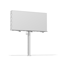 Advertising construction for outdoor advertising big billboard. Billboard for your design. Isolated on white background.