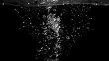 Blurry Images Of Soda Liquid Water Bubbles Or Carbonate Drink Or Oil Shape Or Beer Fizzing Or Splashing And Floating Drop In Black Background For Represent Sparkling And Refreshing