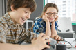 © Nestor - Brother and sister building a robot together at robotics school