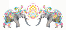Watercolor Elephant Illustration