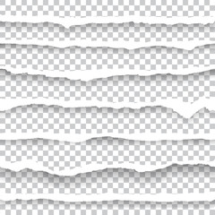 Wall Mural - torn paper edges seamless horizontally vector illustration