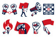 Revolution Symbols Horizontal Set 