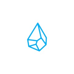 Poster - water stone drop logo vector icon illustration