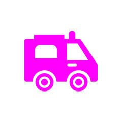 Canvas Print - Ambulance, car, emergency, medical, medical magenta  color icon