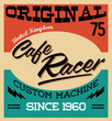 Cafe Racer Vintage Motorcycle Poster card vector illustration