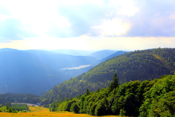 Wall Mural - panorama sur les montagnes dans les vosges