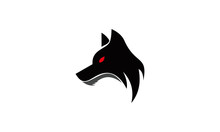 Evil Wolf Face Vector Logo