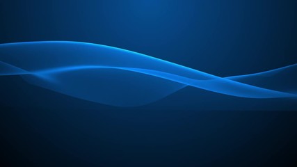 Poster - Looped animation. Abstract wavy background in dark blue color with smooth wave. Modern colorful wallpaper. 3d rendering.