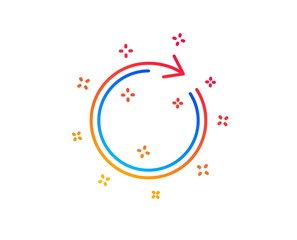 Aufkleber - refresh line icon. rotation arrow sign. reset or reload symbol. gradient design elements. linear syn