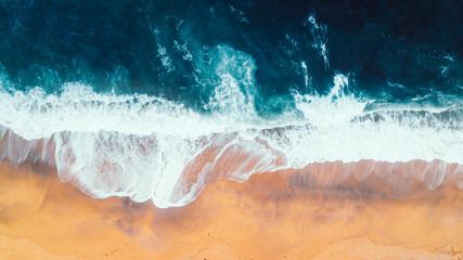 Wall Mural - Aerial view of Waves and Beach of Great Ocean Road Australia