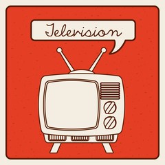 Sticker - television icon  Vector