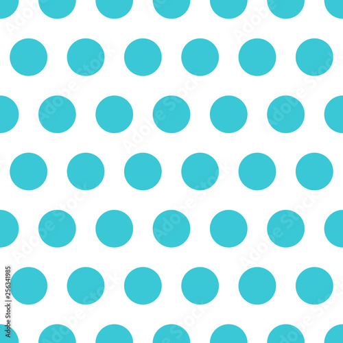 Cotton fabric Blue vector seamless pattern background polka dot