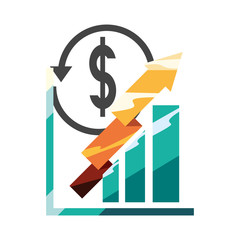 Sticker - money financial diagram