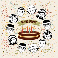 Sticker - retro party