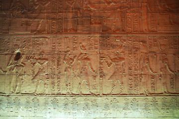 Poster - Philae island, Inner temple, Egypt, Pharaoh, Nile, Hieroglyphs, Frescoes, 