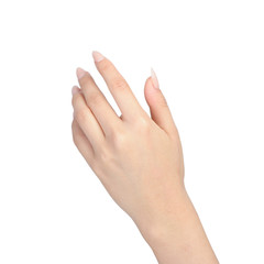 Wall Mural - Female hand with manicure gesture