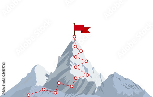 Cuadros en Lienzo Mountain climbing route to peak