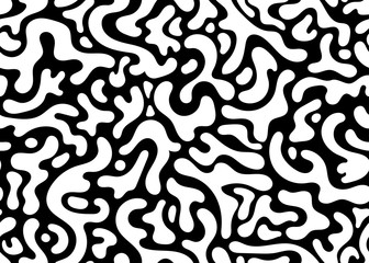 Wall Mural - black and white modern camouflage seamless pattern. vector background illustration for web, fashion, surface design
