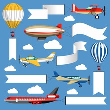 Air Banners Plane And Air Balloon Corn Duster And Airship