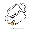 © strichfiguren.de - Strichfiguren / Strichmännchen: Coffee, Becher. (Nr. 360)