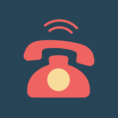 Poster - Silhouette icon phone call