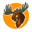 angry deer head mascot vector illustration