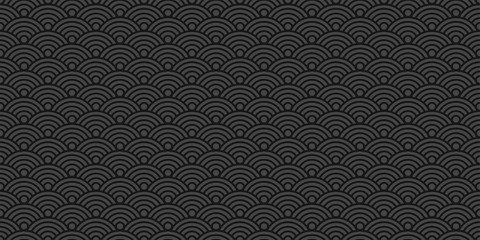 Sticker - Chinese background Wave seamless pattern vector illustration