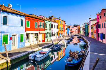 Sticker - burano - famous old town - italy