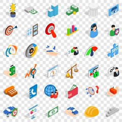 Poster - Inspiration icons set. Isometric style of 36 inspiration vector icons for web for any design
