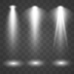 Wall Mural - light sources collection, concert lighting, stage spotlights. floodlight beam, illuminated spotlight