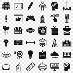 Poster - Good marketing icons set. Simple style of 36 good marketing vector icons for web for any design