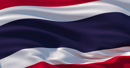 Thailand flag patriotic background, 3d illustration