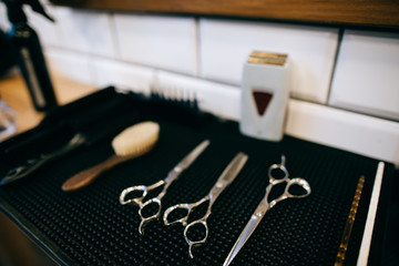  scissors in the hairdressing salon